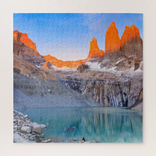 Torres Del Paine National Park, Chile.  Jigsaw Puzzle (Vertical)