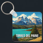 Torres Del Paine National Park Chile Keychain<br><div class="desc">Torres del Paine National Park, a vast expanse of wilderness in southern Chile, is a land of dramatic beauty. The park is home to towering granite peaks, glaciers, lakes, and forests. It is a popular destination for hikers, climbers, and nature lovers from all over the world. The park's most iconic...</div>