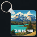 Torres Del Paine National Park Chile Keychain<br><div class="desc">Torres del Paine National Park, a vast expanse of wilderness in southern Chile, is a land of dramatic beauty. The park is home to towering granite peaks, glaciers, lakes, and forests. It is a popular destination for hikers, climbers, and nature lovers from all over the world. The park's most iconic...</div>