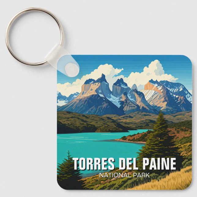 Torres Del Paine National Park Chile Keychain (Front)