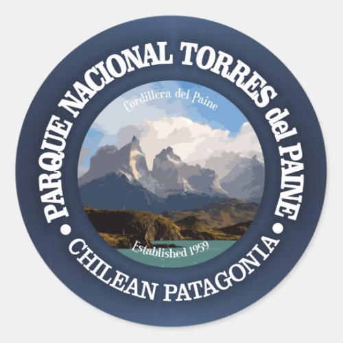Torres del Paine National Park Classic Round Sticker