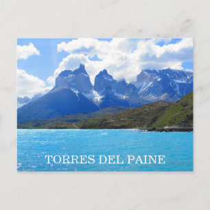 torres del paine national park postcard