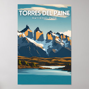 Torres Del Paine National Park Travel Poster