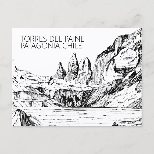 Torres del Paine Patagonia Chile Postcard
