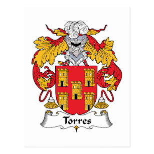 torres crest family postcard gifts arms coat zazzle