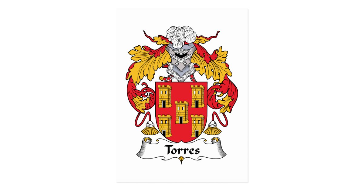 Torres Family Crest Postcard | Zazzle.com