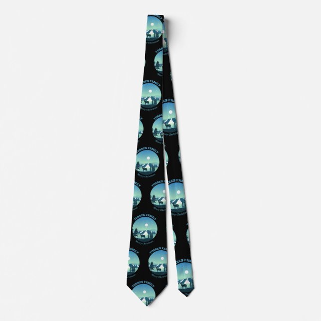 Torres Family Merry Christmas Neck Tie (Front)