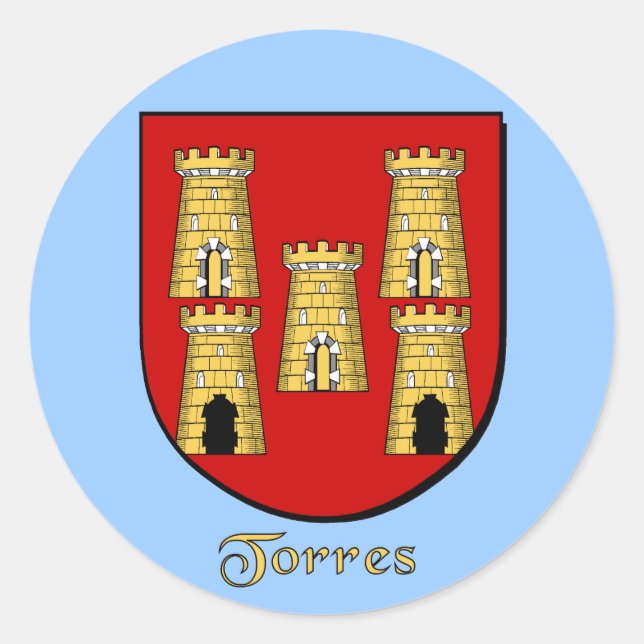 Torres Family Shield Stickers (Front)