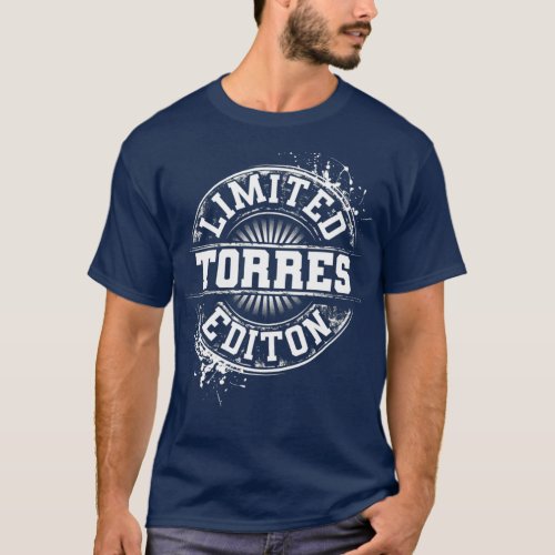 TORRES Funny Surname Family Tree Birthday Gift T_Shirt