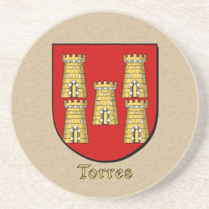 Torres Heraldic Shield Drink Coaster