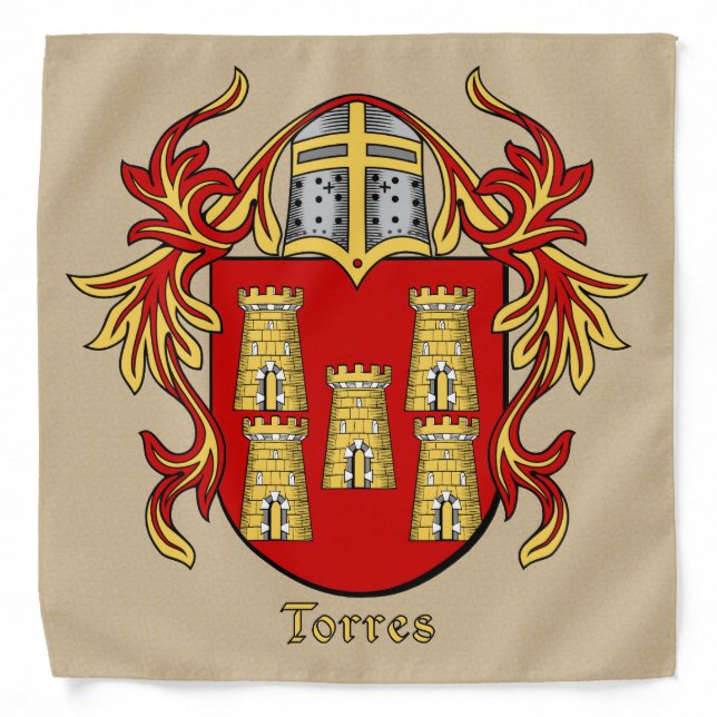 Torres Historical Coat of Arms Bandana (Front)