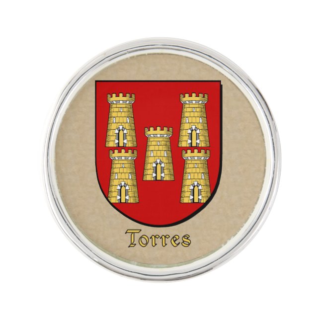 Torres Historical Shield Lapel Pin (Front)