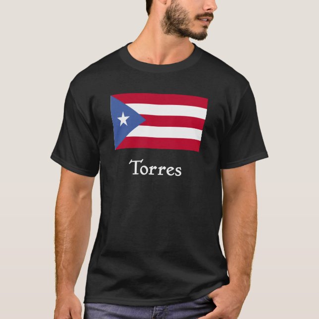 Torres Puerto Rican Flag T-Shirt (Front)