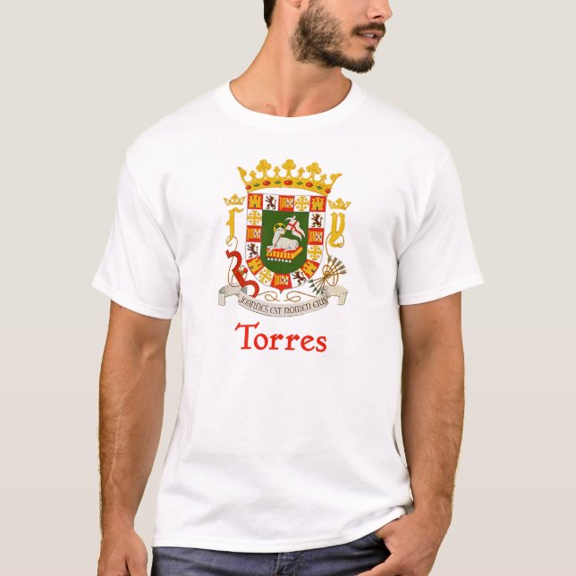 Torres Shield of Puerto Rico T-Shirt (Front)