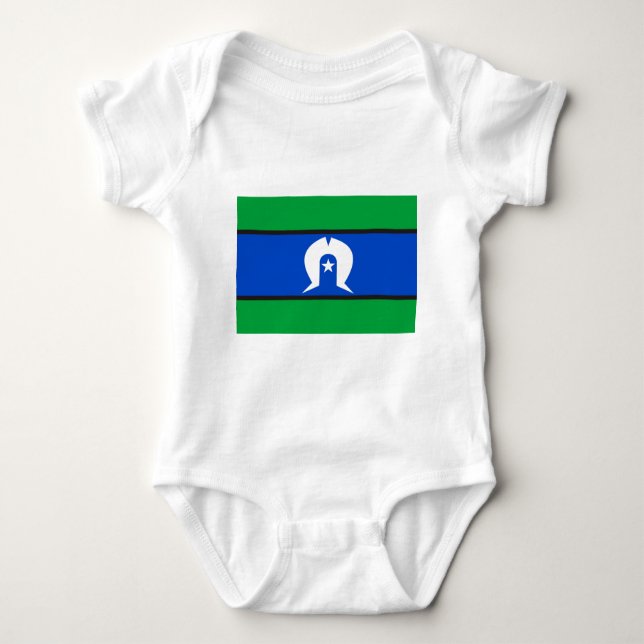 Torres Strait Islander flag Baby Bodysuit (Front)
