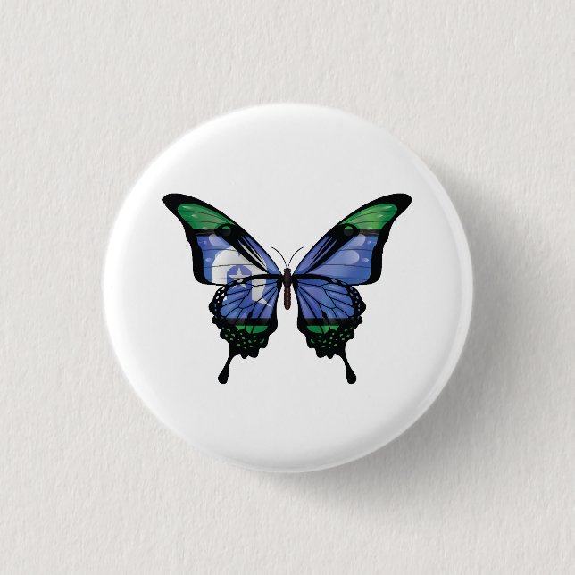 Torres Strait Islands Swallowtail Butterfly Flag Button (Front)