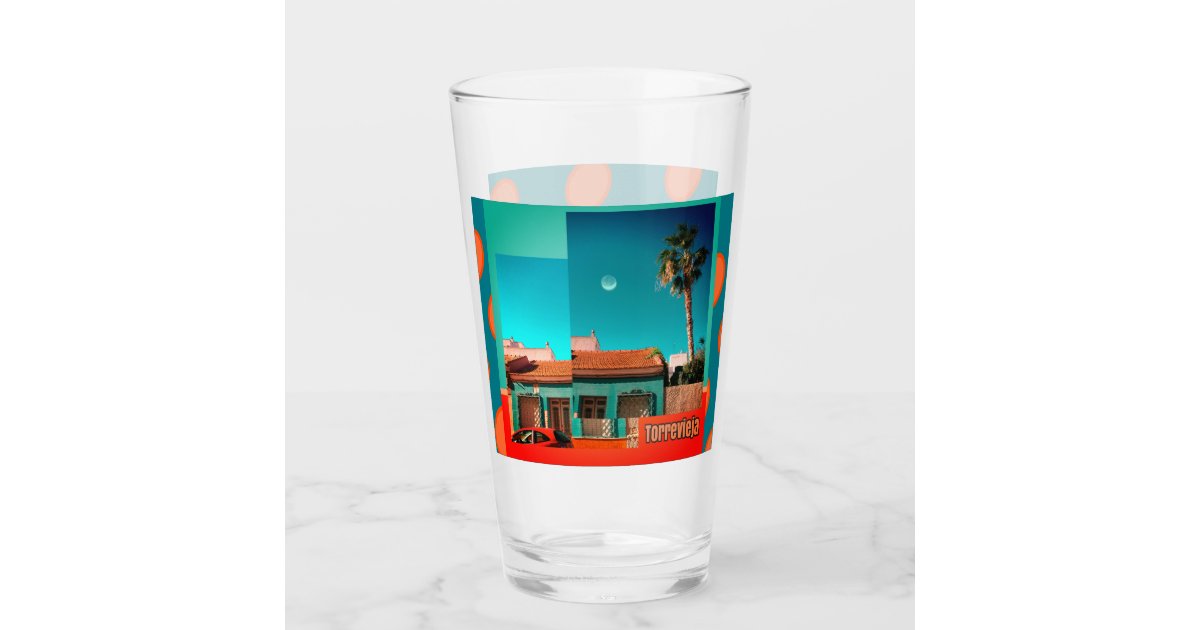 Cheers to Style: Fun Vibrant 16 oz Libbey Style Glass Cups with