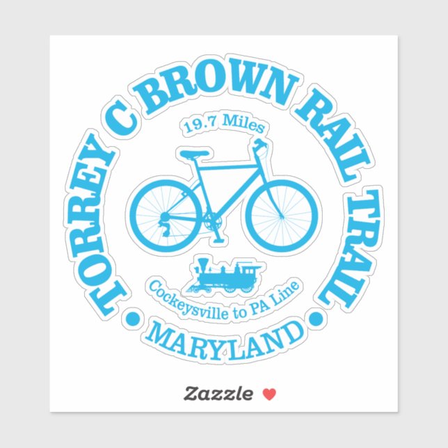 Torrey C Brown Rail Trail (cycling) Sticker (Sheet)