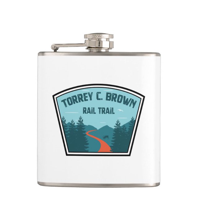 Torrey C. Brown Rail Trail Maryland Flask (Front)
