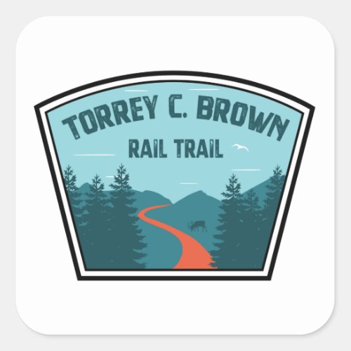 Torrey C Brown Rail Trail Maryland Square Sticker