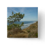 Torrey Pine and California Coastline Landscape Button