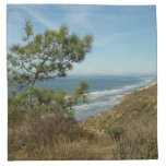 Torrey Pine and California Coastline Landscape Cloth Napkin