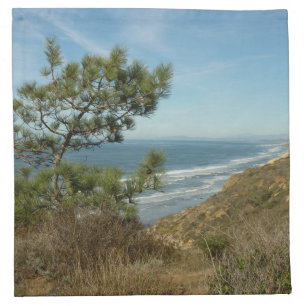 Torrey Pine and California Coastline Landscape Cloth Napkin