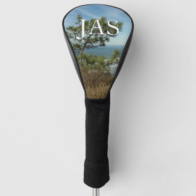Torrey Pine and California Coastline Landscape Golf Head Cover (Front)
