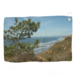 Torrey Pine and California Coastline Landscape Golf Towel