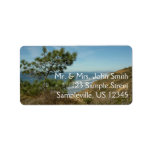 Torrey Pine and California Coastline Landscape Label