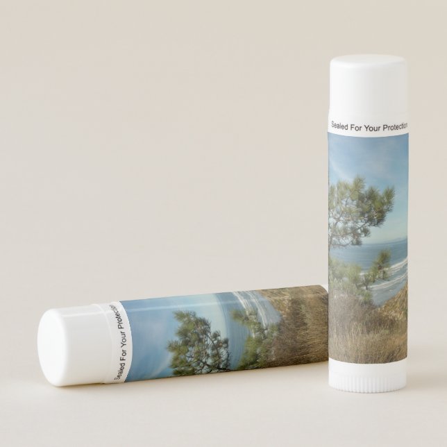 Torrey Pine and California Coastline Landscape Lip Balm (Front)