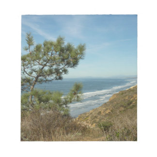 Torrey Pine and California Coastline Landscape Notepad