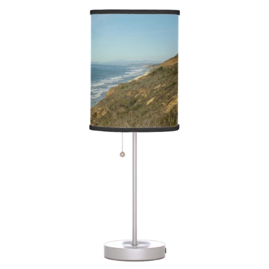 Torrey Pine and California Coastline Landscape Table Lamp (Right)