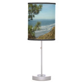 Torrey Pine and California Coastline Landscape Table Lamp (Front)