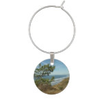 Torrey Pine and California Coastline Landscape Wine Charm