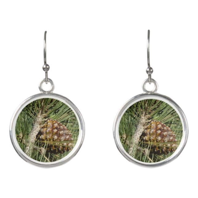 Torrey Pine Closeup California Botanical Earrings (Front)