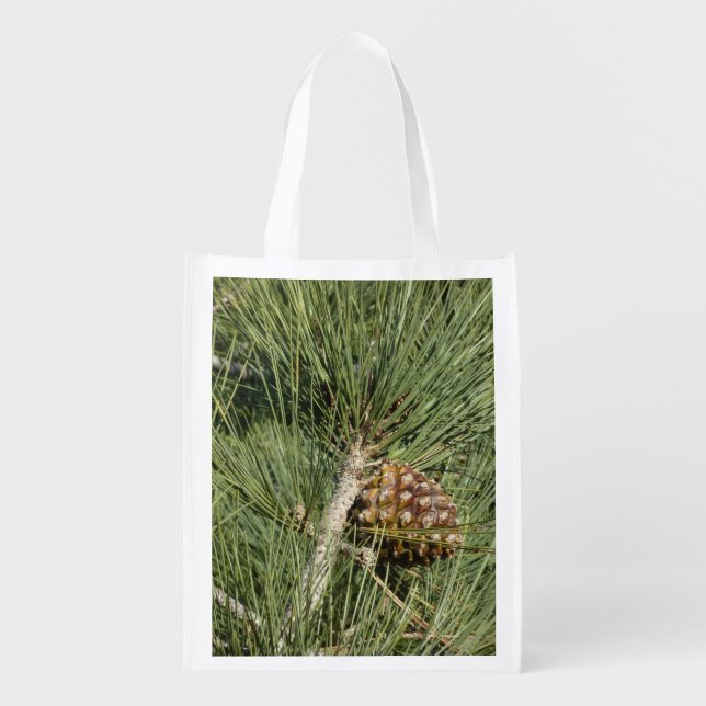 Torrey Pine Closeup California Botanical Grocery Bag (Front)