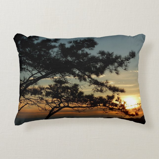 Torrey Pine Sunset I California Landscape Accent Pillow (Front)