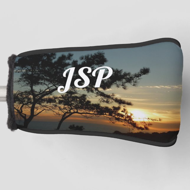 Torrey Pine Sunset I California Landscape Golf Head Cover (Front)