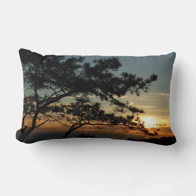 Torrey Pine Sunset I California Landscape Lumbar Pillow (Front)