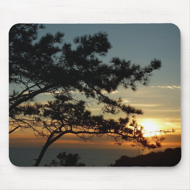 Torrey Pine Sunset I California Landscape Mouse Pad (Front)
