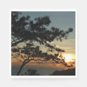 Torrey Pine Sunset I California Landscape Napkins