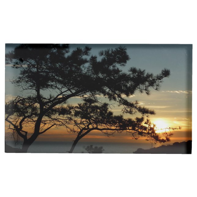 Torrey Pine Sunset I California Landscape Place Card Holder (Front)