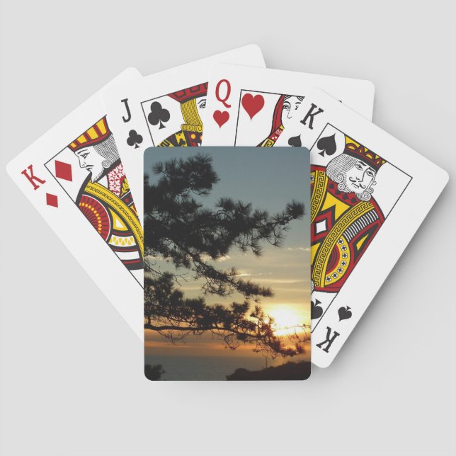 Torrey Pine Sunset I California Landscape Poker Cards (Back)
