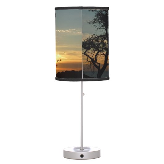 Torrey Pine Sunset I California Landscape Table Lamp (Back)