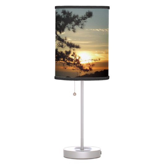 Torrey Pine Sunset I California Landscape Table Lamp (Right)