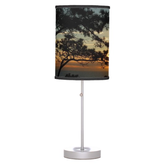 Torrey Pine Sunset I California Landscape Table Lamp (Front)