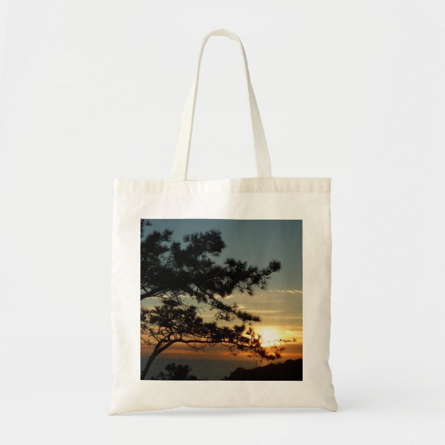 Torrey Pine Sunset I California Landscape Tote Bag (Front)