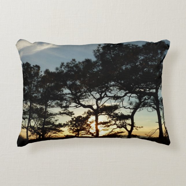 Torrey Pine Sunset II California Landscape Accent Pillow (Front)