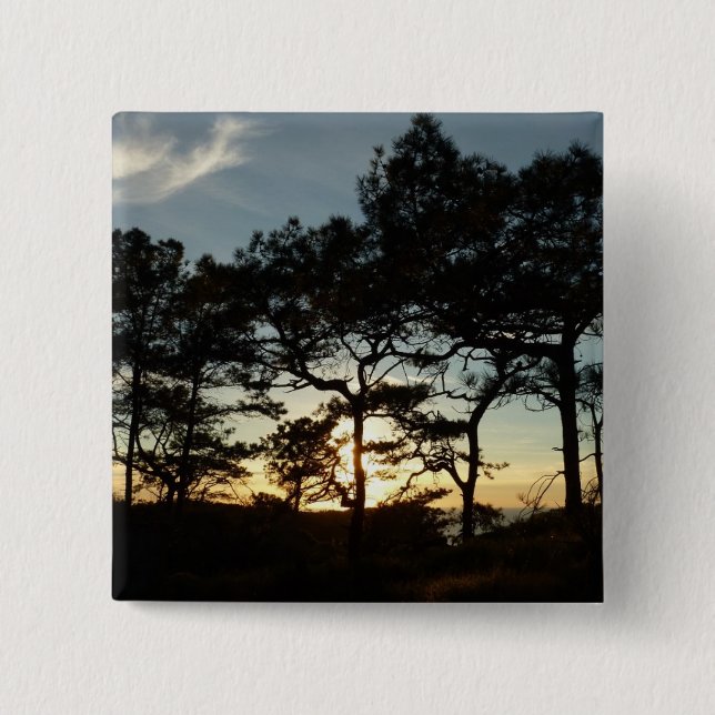 Torrey Pine Sunset II California Landscape Button (Front)